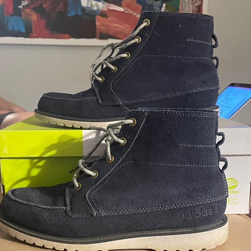adidas Navy Suede Neo Ranger Boots